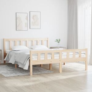 vidaXL sengeramme 120x190 cm 4FT Small Double massivt træ