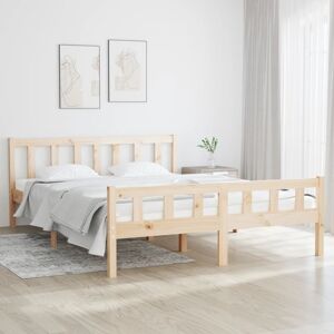 vidaXL sengeramme 150x200 cm 5FT King Size massivt træ