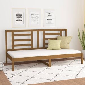 vidaXL daybed 90x200 cm massivt fyrretræ gyldenbrun