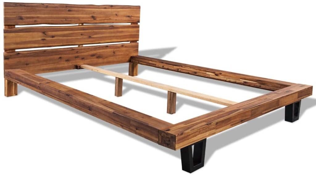 vidaXL sengestel i massivt akacietræ 140 x 200 cm vidaXL sengestel i massivt akacietræ 140 x 200 cm