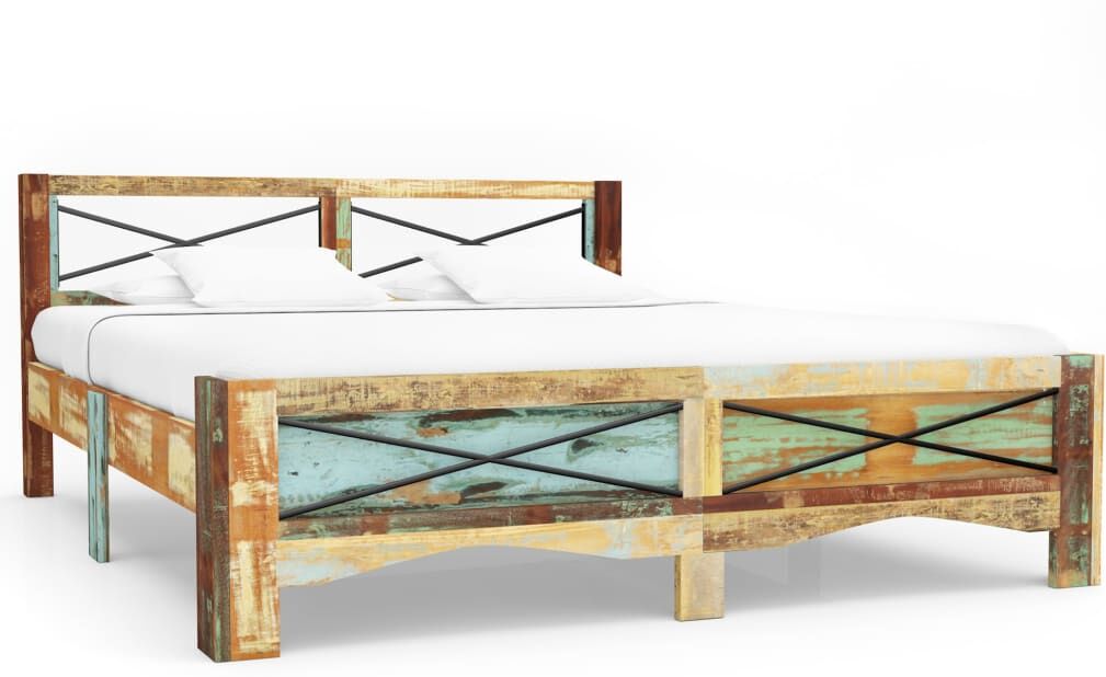 vidaXL sengestel massivt genanvendt træ 160 x 200 cm vidaXL sengestel massivt genanvendt træ 160 x 200 cm