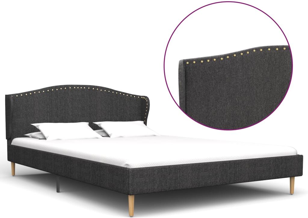 vidaXL sengestel mørkegrå stof 200 x 140 cm vidaXL sengestel mørkegrå stof 200 x 140 cm