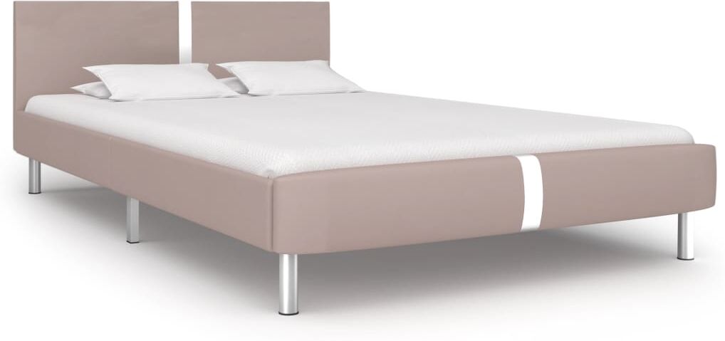vidaXL sengestel 120 x 200 cm cappuccinofarvet kunstlæder