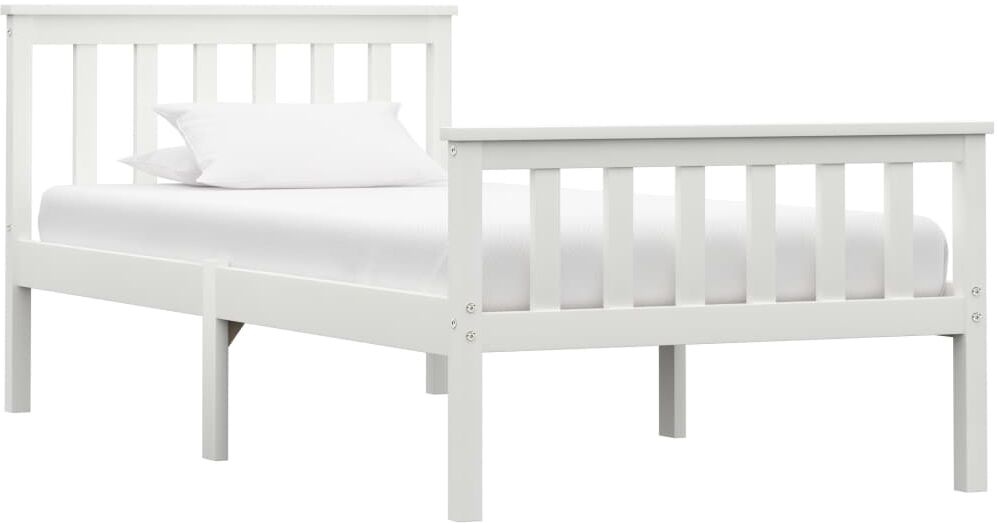 vidaXL sengestel 100 x 200 cm massivt fyrretræ hvid vidaXL sengestel 100 x 200 cm massivt fyrretræ hvid