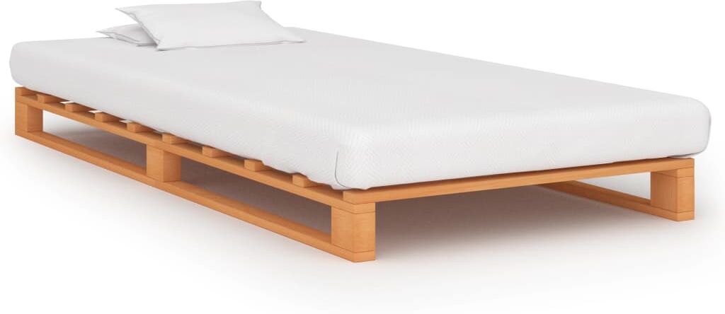 vidaXL palleseng massivt fyrretræ 90 x 200 cm brun vidaXL palleseng massivt fyrretræ 90 x 200 cm brun