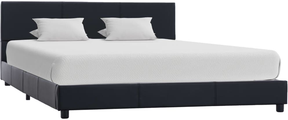 vidaXL sengestel 160 x 200 cm kunstlæder sort vidaXL sengestel 160 x 200 cm kunstlæder sort