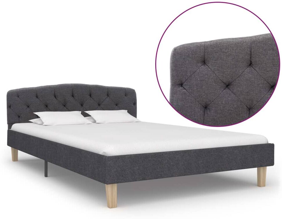 vidaXL sengestel 120 x 200 cm stof mørkegrå vidaXL sengestel 120 x 200 cm stof mørkegrå