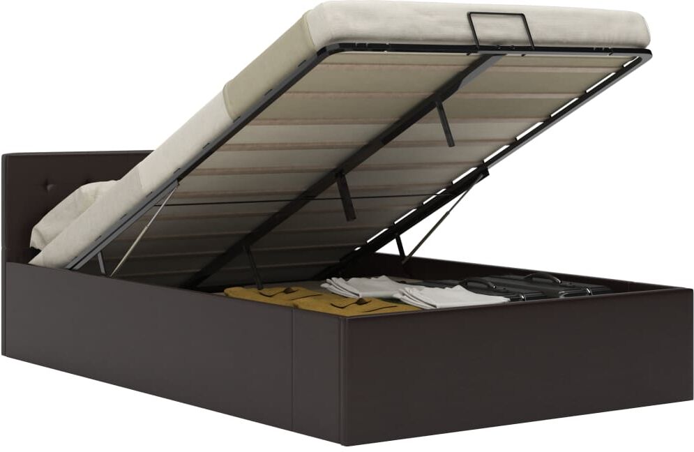 vidaXL hydraulisk opbevaringsseng 140 x 200 cm kunstlæder grå vidaXL hydraulisk opbevaringsseng 140 x 200 cm kunstlæder grå