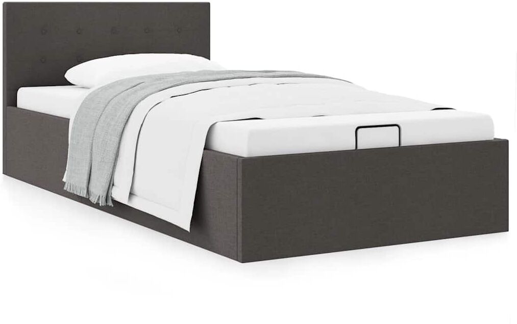 vidaXL hydraulisk opbevaringsseng 90 x 200 stof mørkegrå vidaXL hydraulisk opbevaringsseng 90 x 200 stof mørkegrå