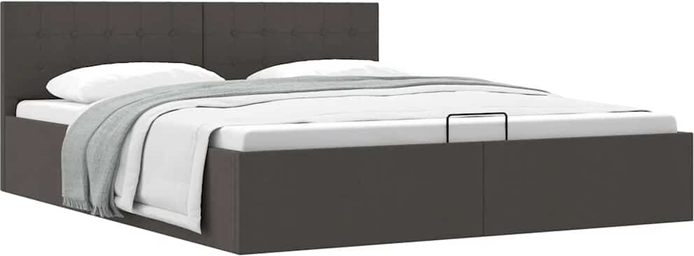 vidaXL hydraulisk opbevaringsseng 160 x 200 cm stof mørkegrå vidaXL hydraulisk opbevaringsseng 160 x 200 cm stof mørkegrå