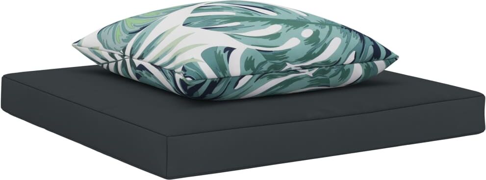 vidaXL hynder til pallesofa 2 stk. stof antracitgrå vidaXL hynder til pallesofa 2 stk. stof antracitgrå