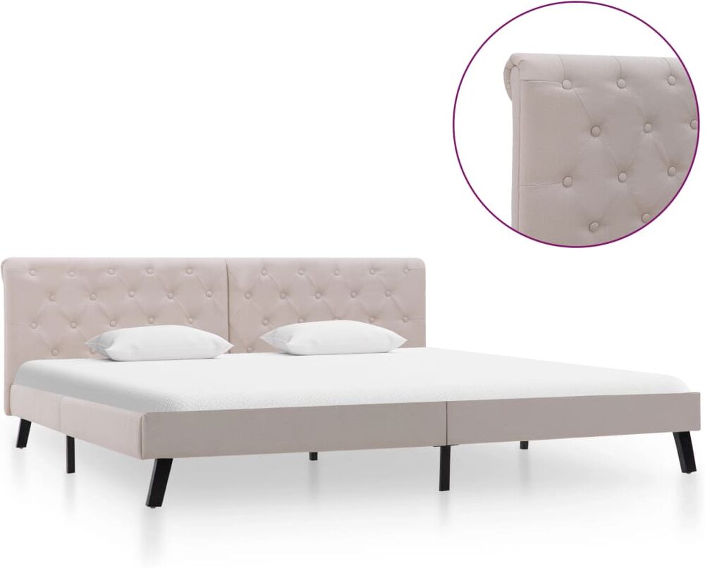 vidaXL sengestel 180x200 cm hørstof lyst vidaXL sengestel 180x200 cm hørstof lyst