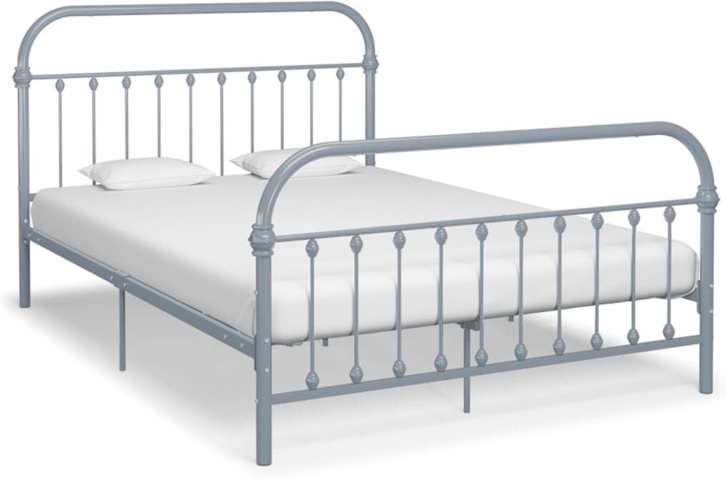 vidaXL sengestel 160x200 cm metal grå vidaXL sengestel 160x200 cm metal grå