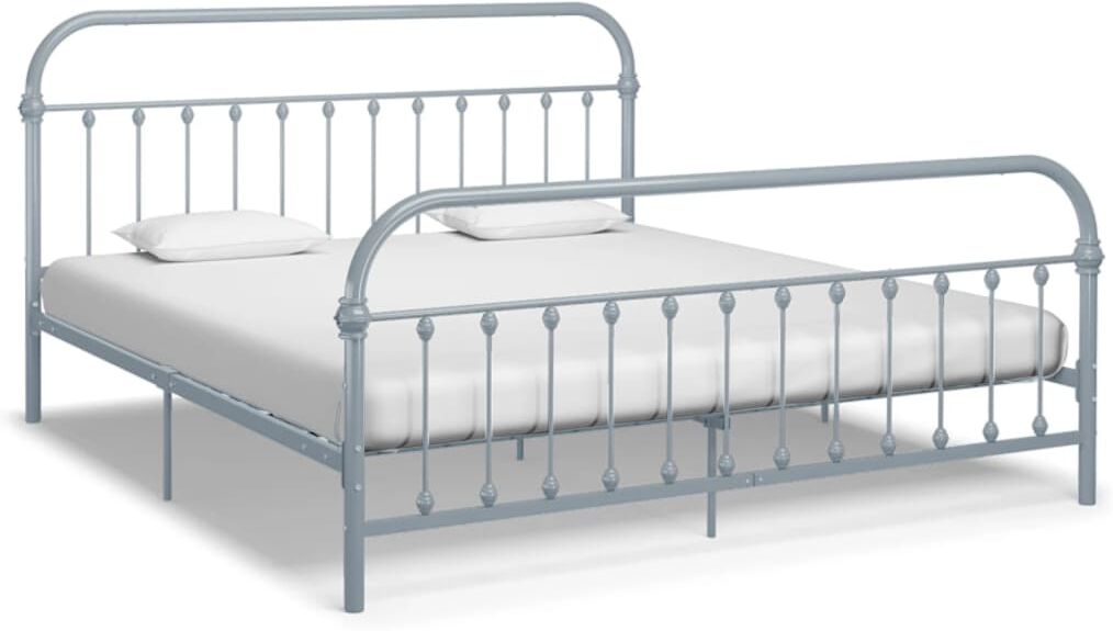 vidaXL sengestel 180x200 cm metal grå vidaXL sengestel 180x200 cm metal grå