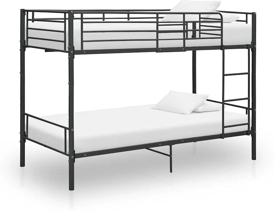 vidaXL køjeseng 90x200 cm metal sort vidaXL køjeseng 90x200 cm metal sort