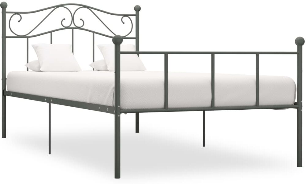 vidaXL sengestel 90x200 cm metal grå vidaXL sengestel 90x200 cm metal grå