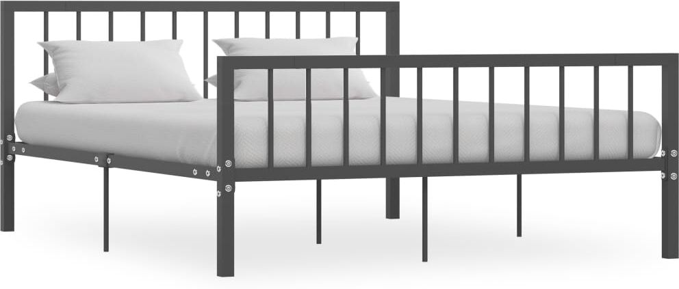 vidaXL sengestel 160x200 cm metal grå vidaXL sengestel 160x200 cm metal grå