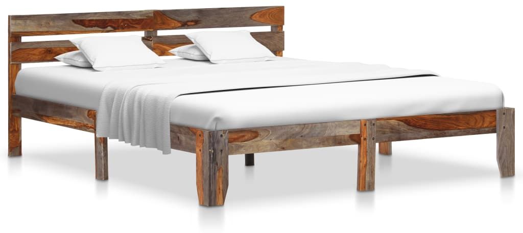 vidaXL sengestel 140x200 cm massivt sheeshamtræ vidaXL sengestel 140x200 cm massivt sheeshamtræ