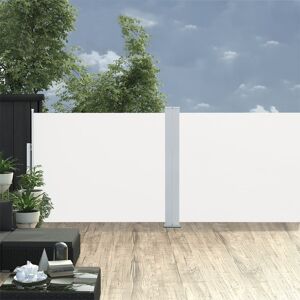 vidaXL sammenrullelig sidemarkise 140 x 1000 cm cremefarvet