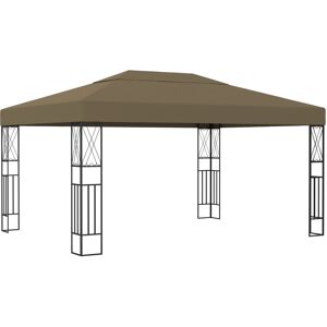 vidaXL pavillon 3x4 m stof gråbrun