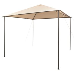 vidaXL pavillon med baldakin 3x3 m stål beige