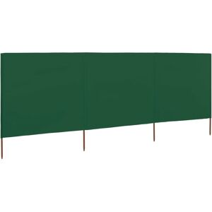 vidaXL 3-panels læsejl stof 400 x 120 cm grøn