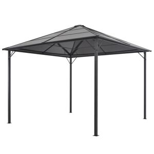 vidaXL pavillon med tag aluminium 3 x 3 m sort