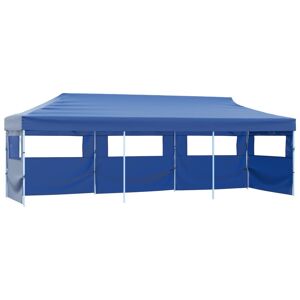 vidaXL foldbart pop up-festtelt med 5 sidevægge 3 x 9 m blå