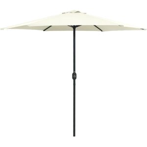 vidaXL udendørs parasol med aluminiumsstang 270x246 cm sandhvid