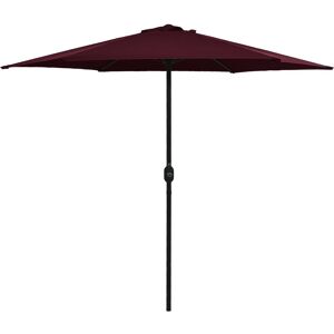 vidaXL udendørs parasol med aluminiumsstang 270x246 cm bordeauxrød