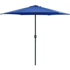 vidaXL udendørs parasol med aluminiumsstang 270x246 cm azurblå