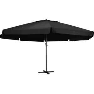 vidaXL udendørs parasol med aluminiumsstang 600 cm sort