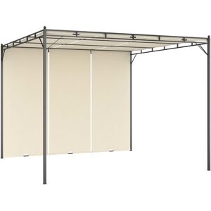 vidaXL havepavillon med gardin 3x3x2,25m cremefarvet