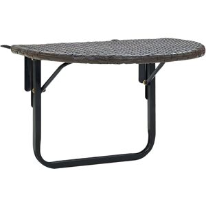 vidaXL altanbord 60x60x40 cm polyrattan brun