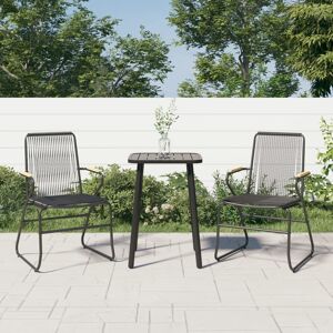 vidaXL havestole 2 stk. 58x59x85,5 cm PVC-rattan sort