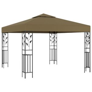 vidaXL pavillon 3x3 m 180 g/m² gråbrun