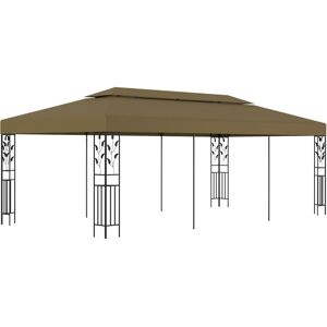 vidaXL pavillon 6x3 m 180 g/m² gråbrun