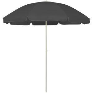 vidaXL strandparasol 240 cm antracitgrå