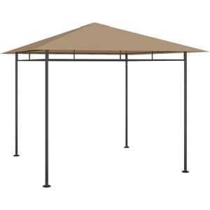 vidaXL pavillon 3x3x2,7 m 180 g/m² gråbrun