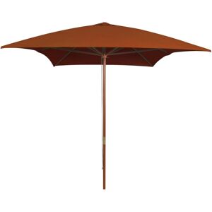 vidaXL parasol med træstang 200x300 cm terrakotta