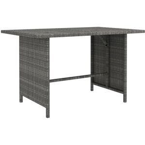 vidaXL havebord 110x70x65 cm polyrattan grå