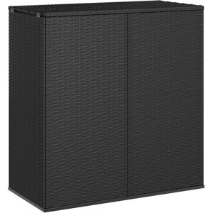 vidaXL hyndeboks 100x49x103,5 cm polyrattan sort