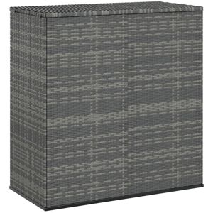 vidaXL hyndeboks 100x49x103,5 cm polyrattan grå