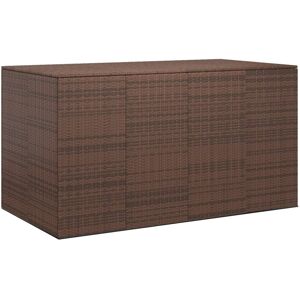 vidaXL hyndeboks 194x100x103 cm polyrattan brun