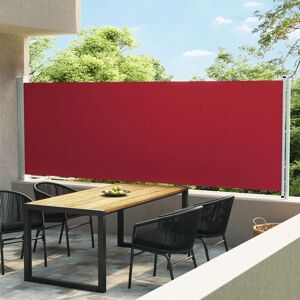 vidaXL sammenrullelig sidemarkise til terrassen 160 x 600 cm rød