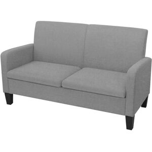 vidaXL 2-personers sofa 135 x 65 x 76 cm lysegrå