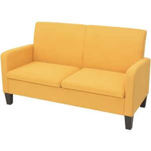 vidaXL 2-personers sofa 135 x 65 x 76 cm gul