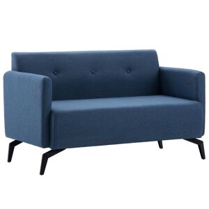 vidaXL 2-personers sofa 115x60x67 cm stofbetræk blå