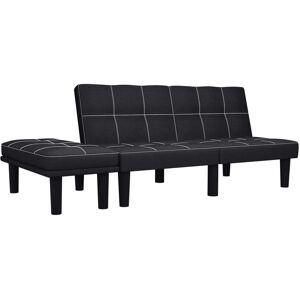 vidaXL 2-personers sofa stof sort