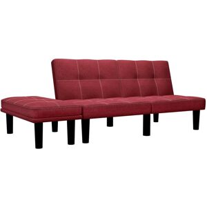 vidaXL 2-personers sofa stof vinrød